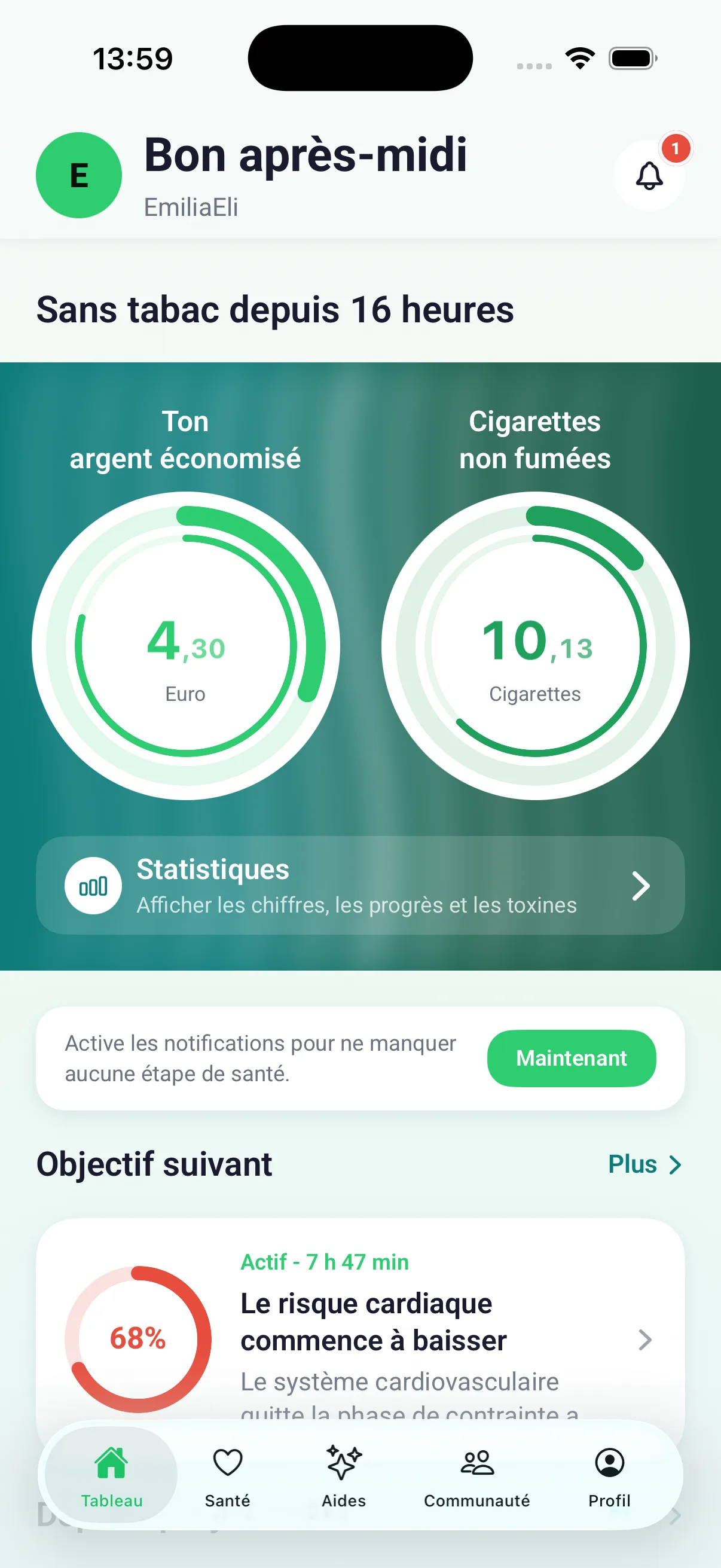 Compteur d’argent économisé